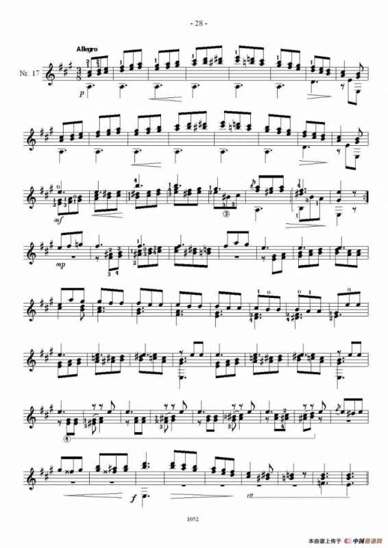 索尔·克斯特26首练习曲之16——20