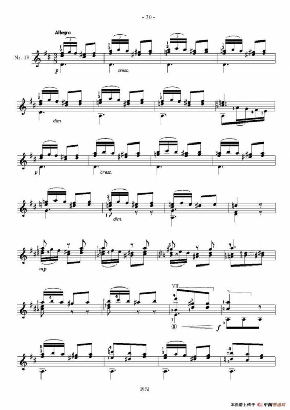 索尔·克斯特26首练习曲之16——20