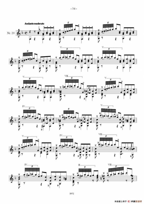 索尔·克斯特26首练习曲之16——20