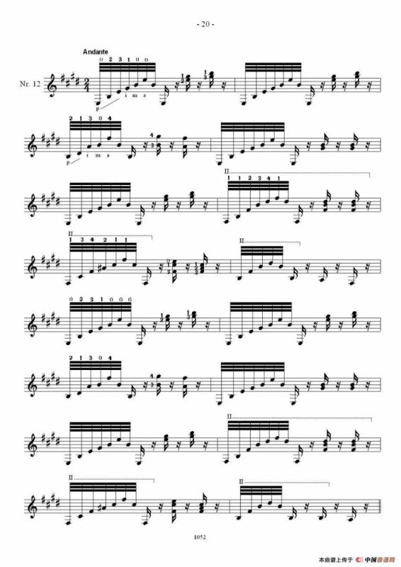 索尔·克斯特26首练习曲之11——15