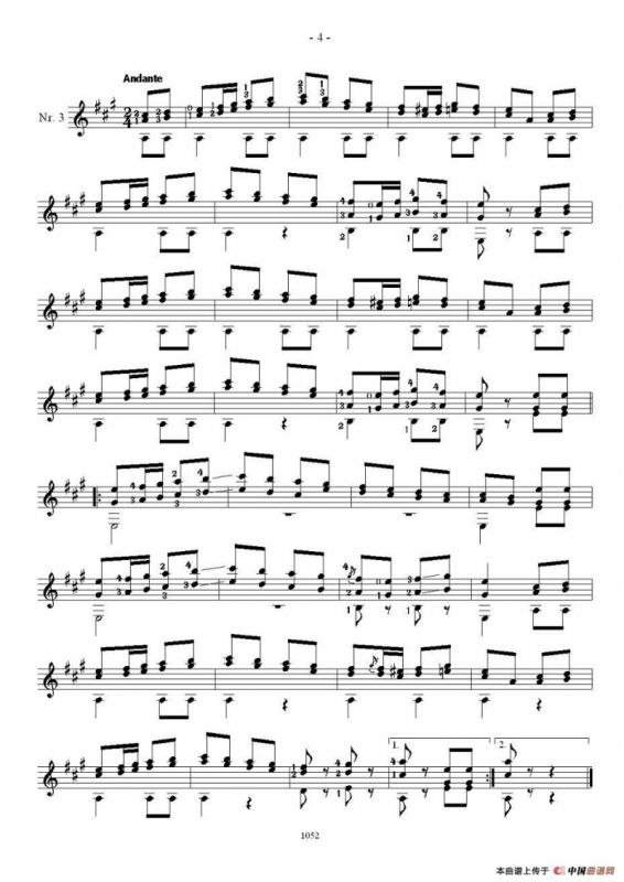 索尔·克斯特26首练习曲之1——5