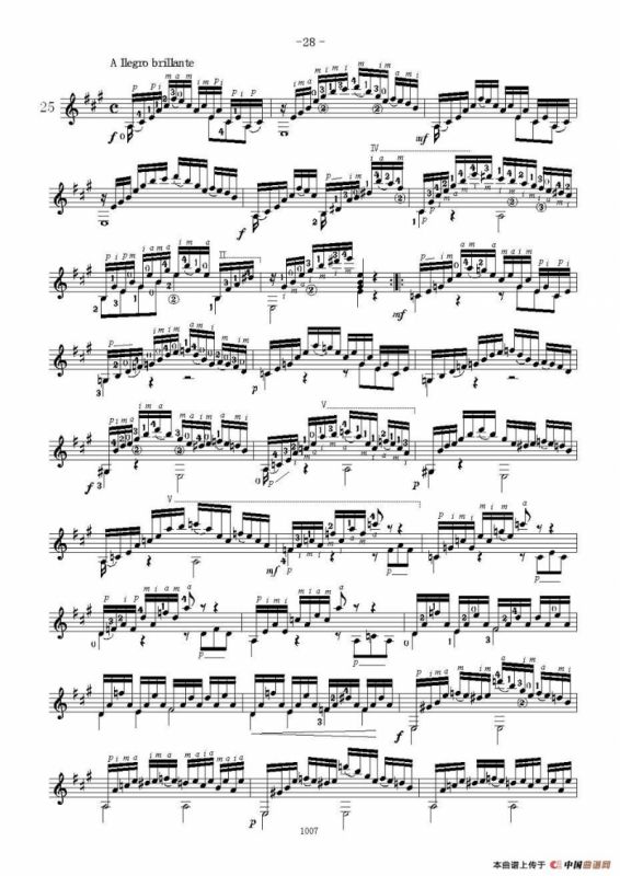 卡尔卡席25首练习曲之21——25