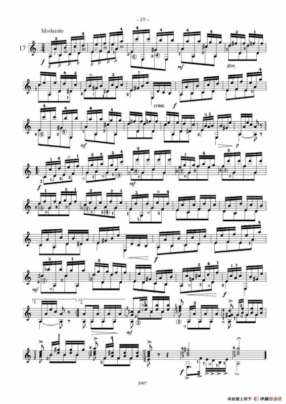 卡尔卡席25首练习曲之16——20