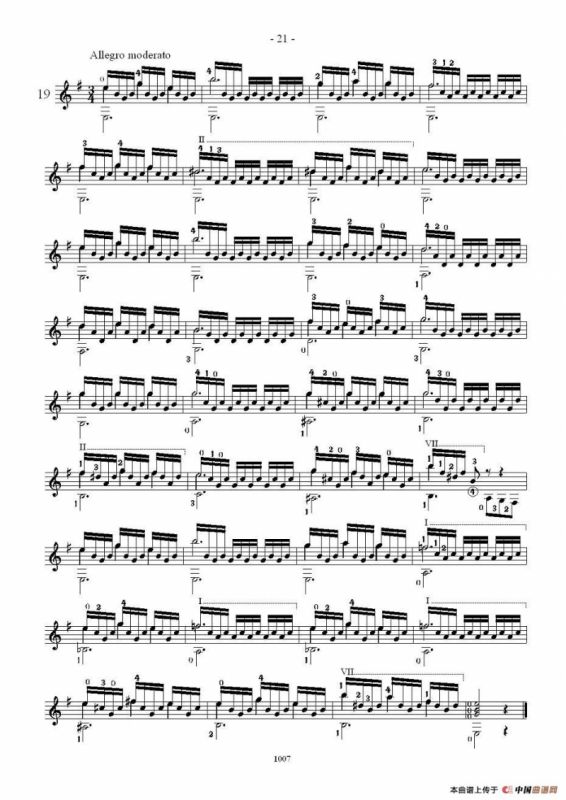 卡尔卡席25首练习曲之16——20