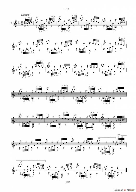 卡尔卡席25首练习曲之11——15