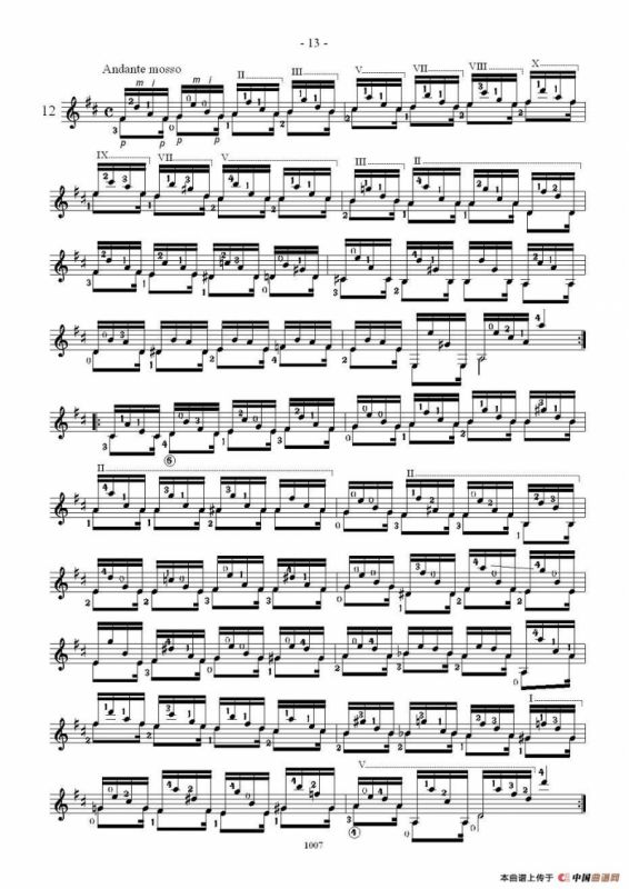 卡尔卡席25首练习曲之11——15