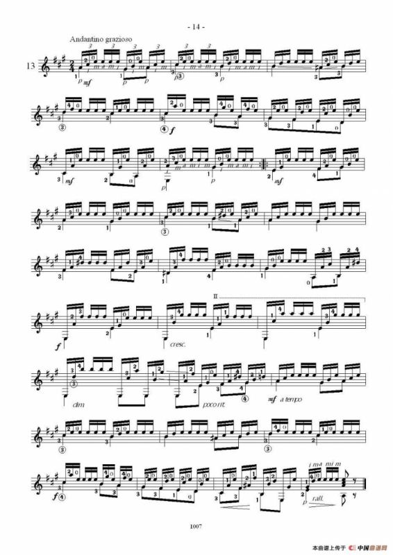 卡尔卡席25首练习曲之11——15