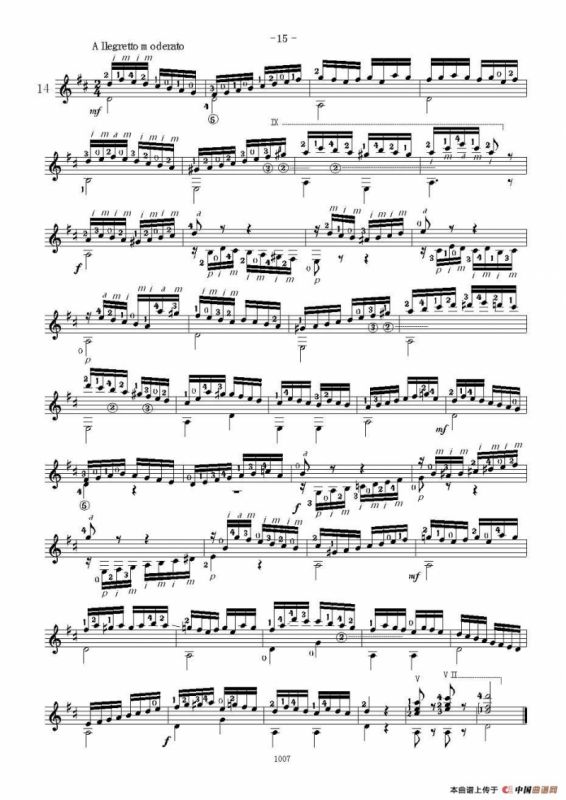 卡尔卡席25首练习曲之11——15