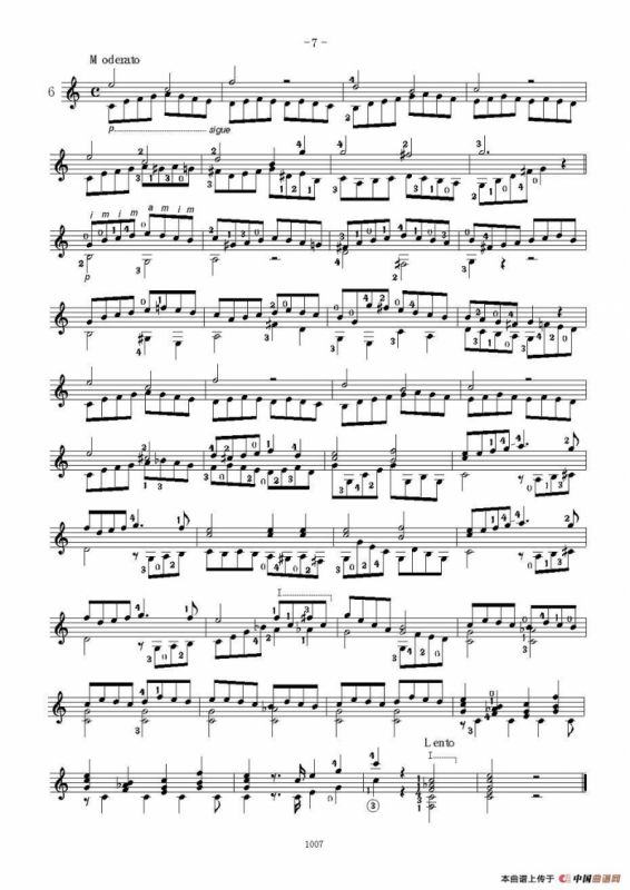 卡尔卡席25首练习曲之6——10