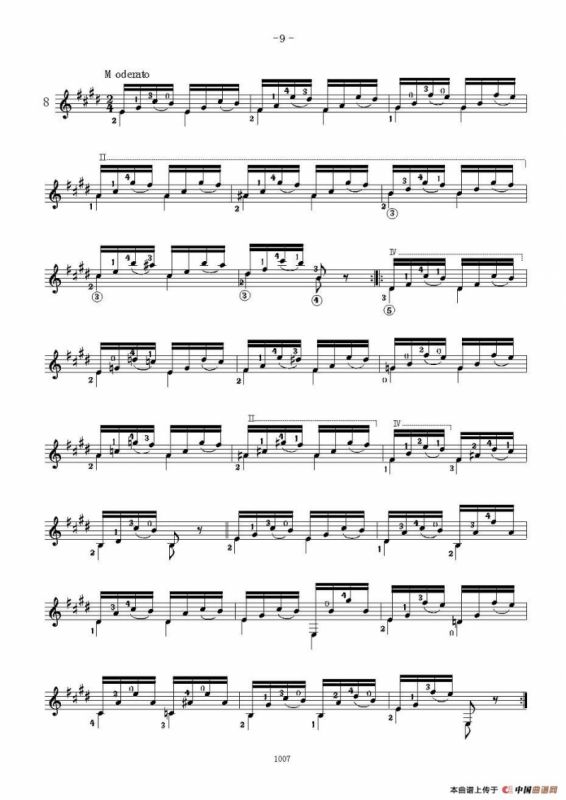 卡尔卡席25首练习曲之6——10