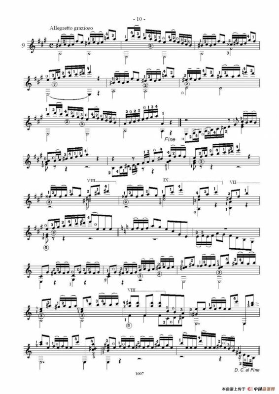 卡尔卡席25首练习曲之6——10