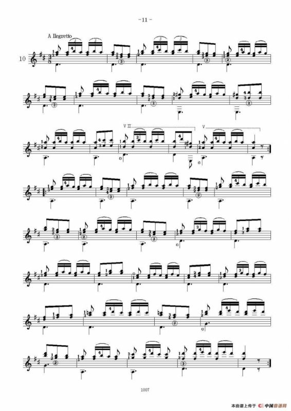 卡尔卡席25首练习曲之6——10