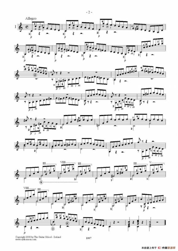 卡尔卡席25首练习曲之1——5