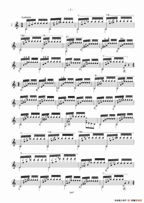 卡尔卡席25首练习曲之1——5