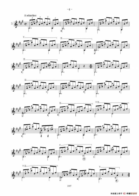 卡尔卡席25首练习曲之1——5