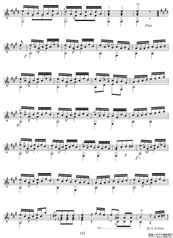 卡路里精选初级古典吉他小品29首之29