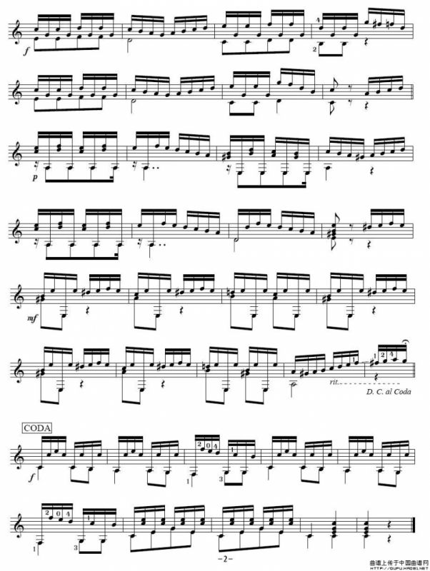 卡路里精选初级古典吉他小品29首之25