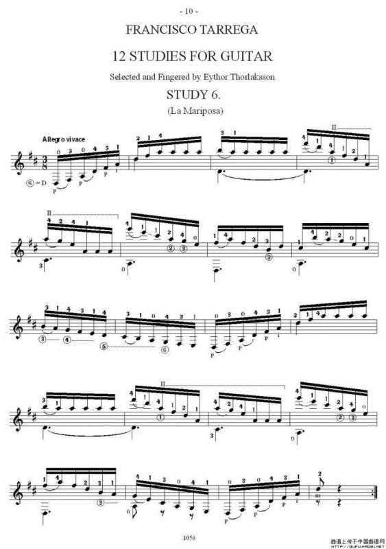 他雷加12首练习曲之6