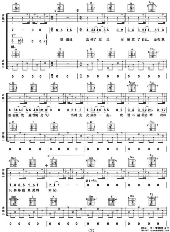 忘记（林秋离词 林俊杰曲、双吉他）