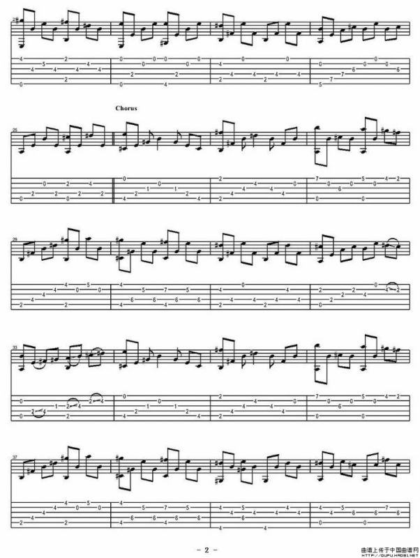 My Heart Will Go On（指弹谱）