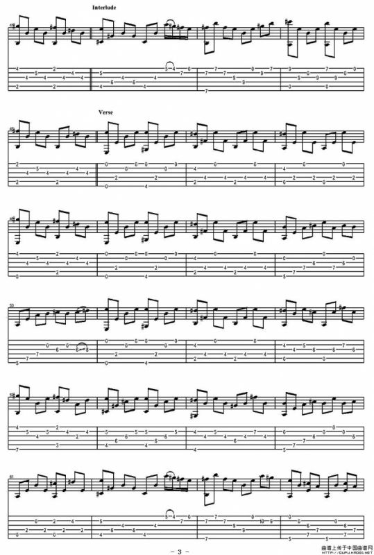 My Heart Will Go On（指弹谱）