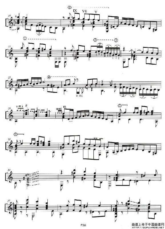 la Cumparsita（假面舞会 [古典吉他谱]）