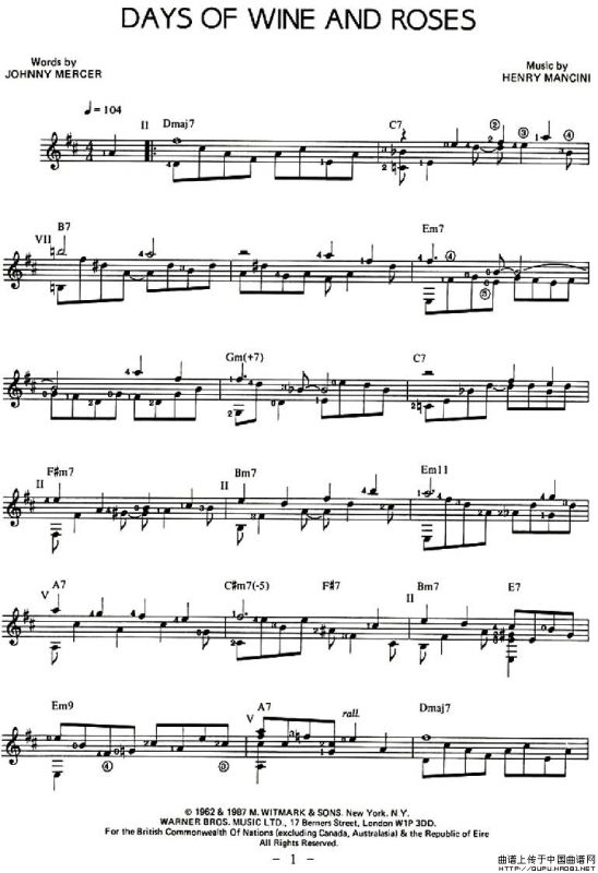 DAYS OF WINE AND ROSES