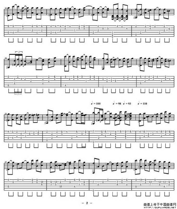 青花瓷（指弹谱、刘淇铭编配版）