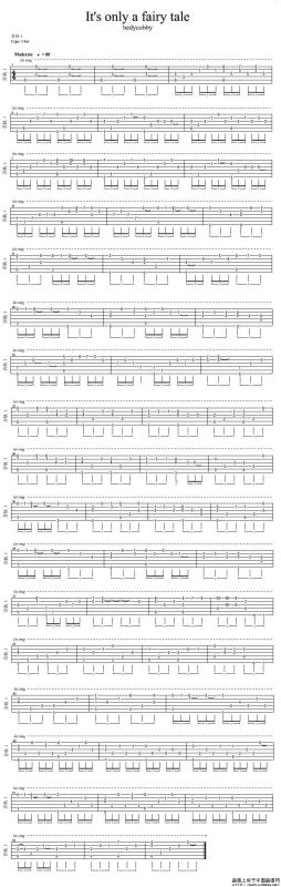 It′s only a fairy tale（吉他独奏谱）