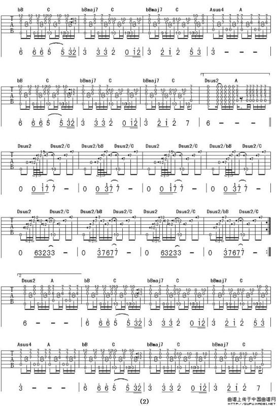 冬季到台北来看雨（指弹谱）