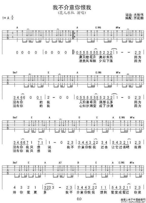 我不介意你恨我（齐延麟编配版）