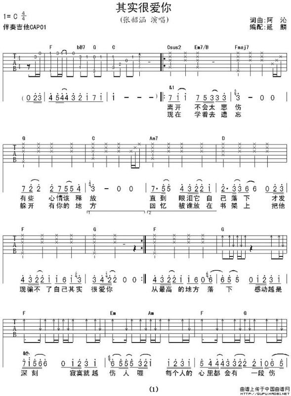 其实很爱你（延麟编配版）