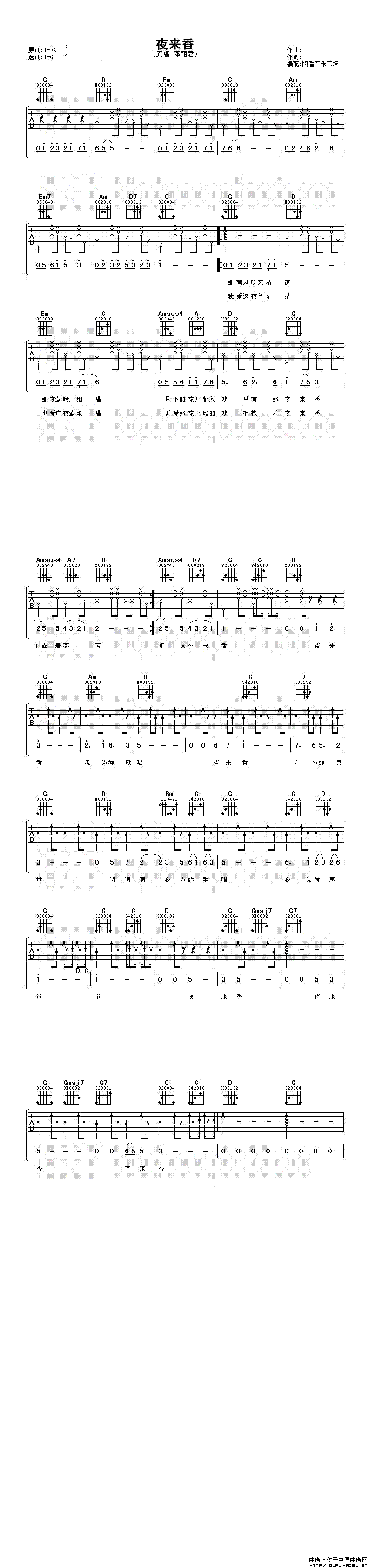 夜来香（阿潘编配版）