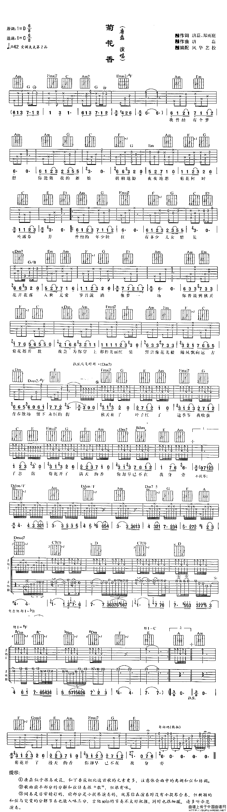 菊花香（唐磊词曲）