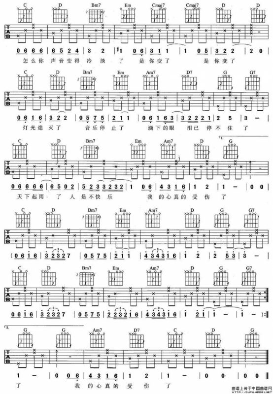 我真的受伤了（5个版本）