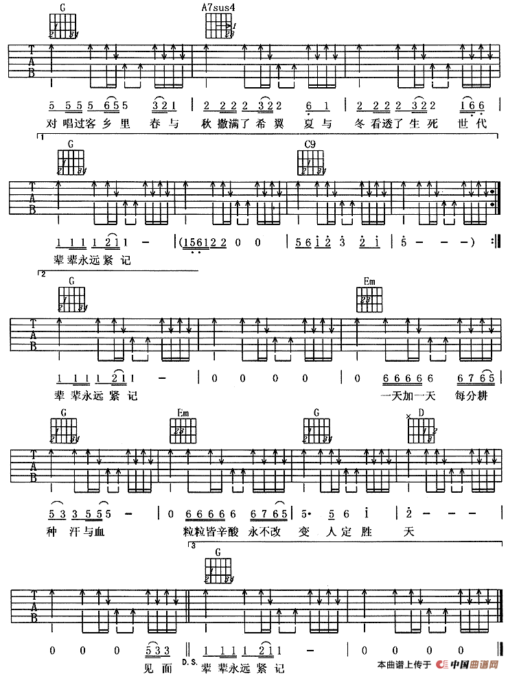 农民（刘卓辉词 黄家驹曲）