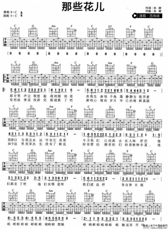 那些花儿（4个版本）