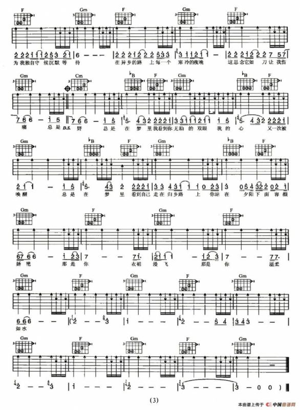 故乡（许巍词曲、4个版本）