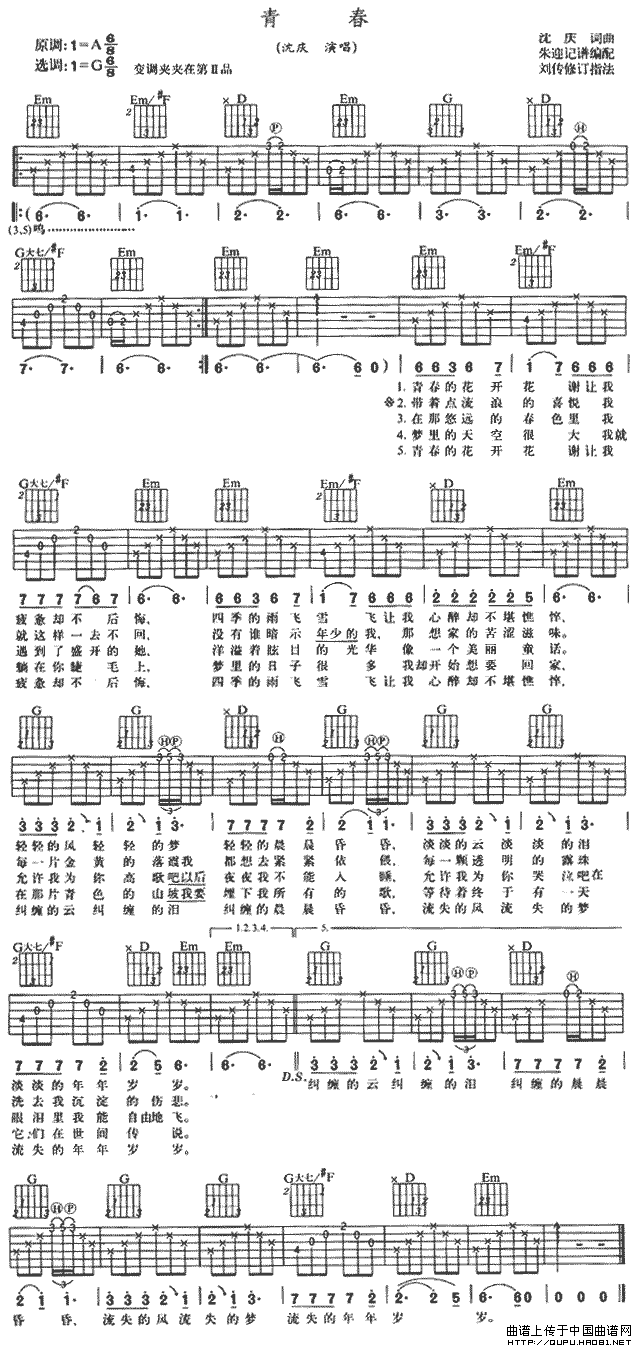 青春（沈庆 词曲）