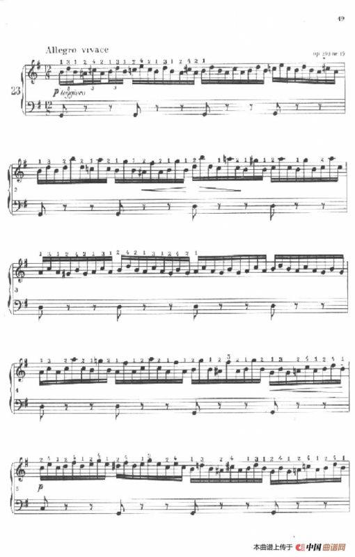 《车尔尼手风琴练习曲集》第Ⅱ册（第21——23首）