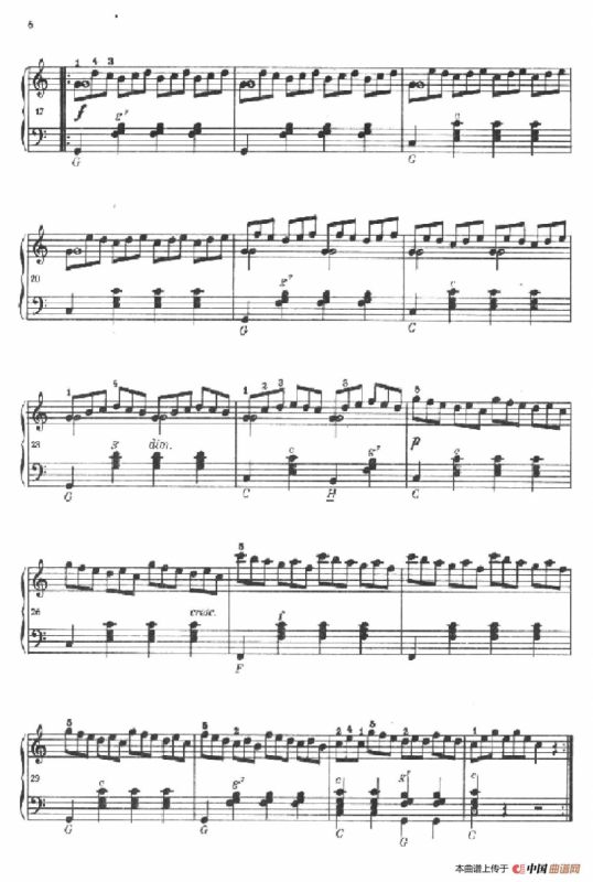 《车尔尼手风琴练习曲集》第Ⅱ册（第1——4首）