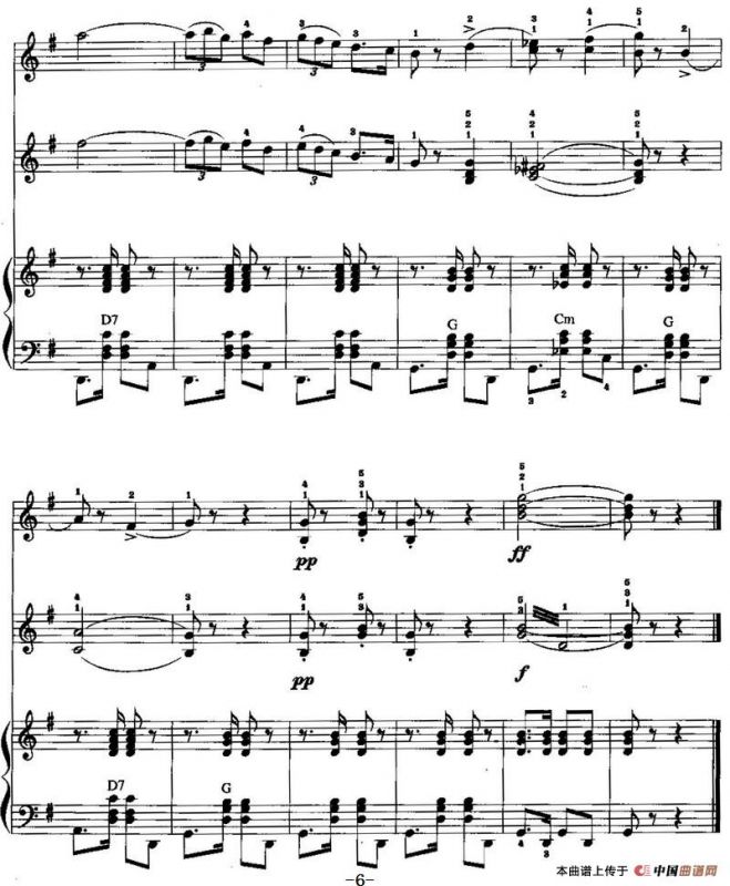 儿童手风琴曲：鸽子（二重奏）