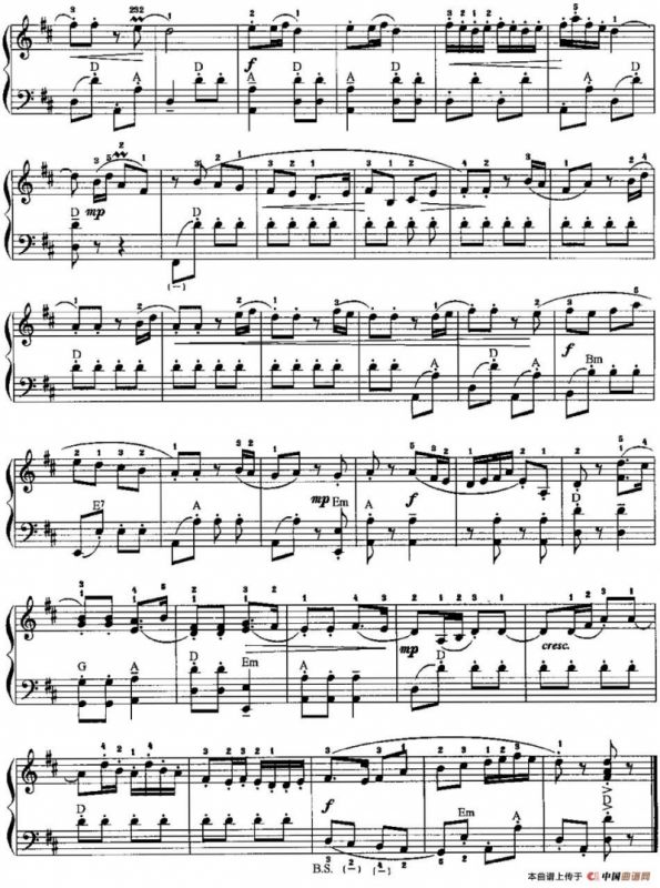 中国民歌手风琴曲集：54、步步高