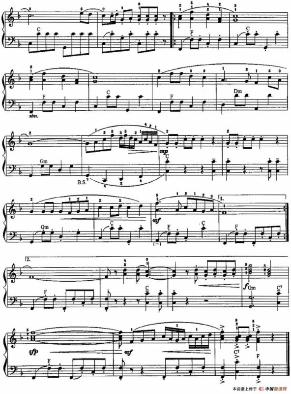 中国民歌手风琴曲集：28、回娘家