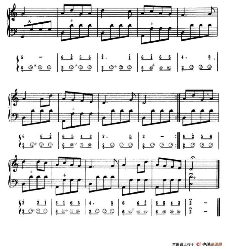 绣金匾（五线谱+简谱）