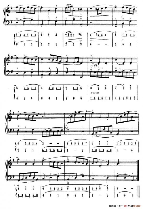 小步舞曲（中国音协手风琴考级二级一套）（五线谱+简谱）