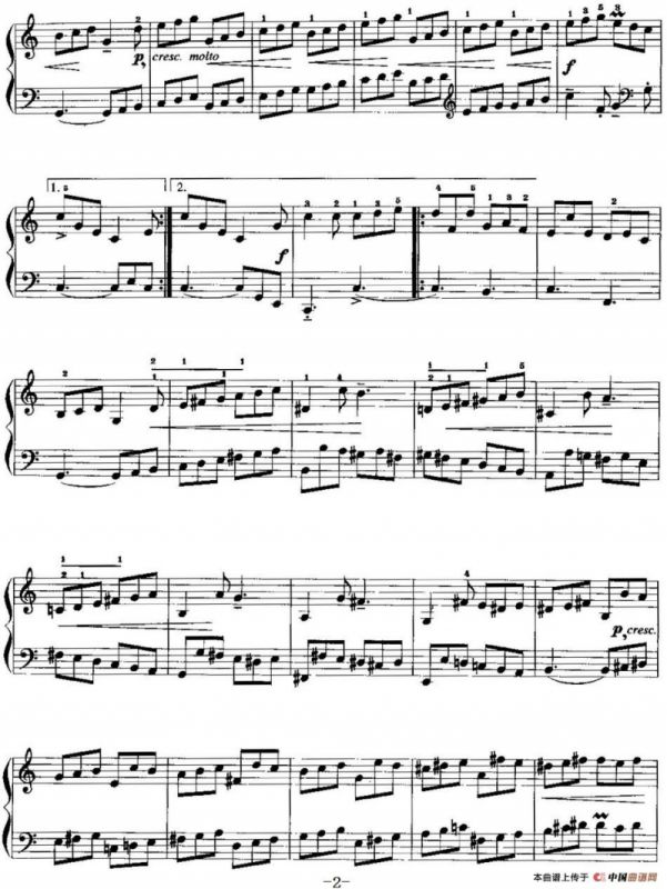 手风琴复调作品：吉格（选自第二英国组曲）