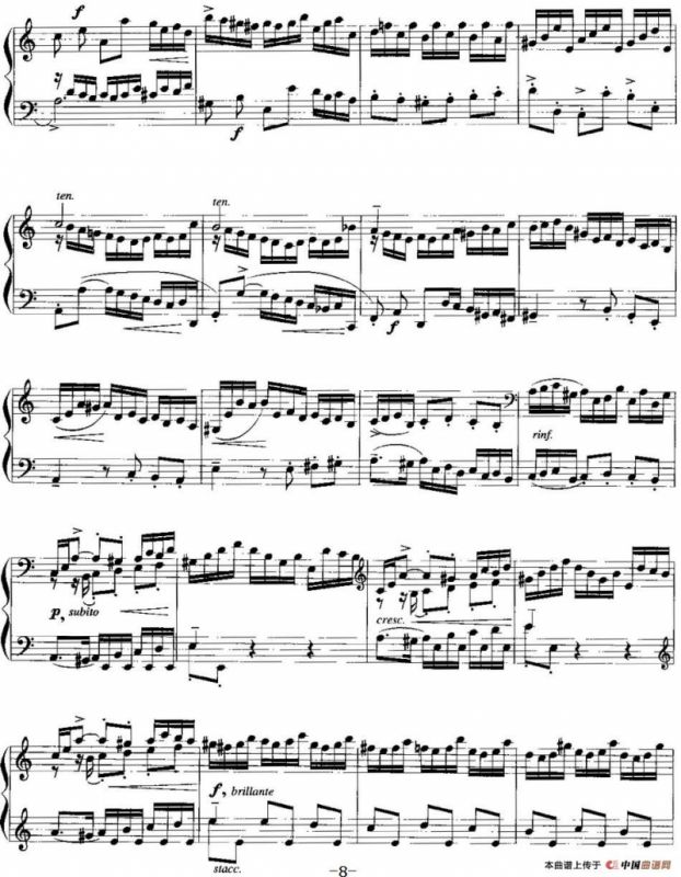 手风琴复调作品：前奏曲（选自第二英国组曲）