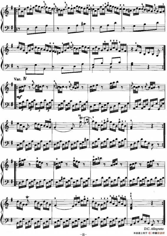 手风琴复调作品：奏鸣曲（J.C.巴赫作曲版、Op.5，No.3）