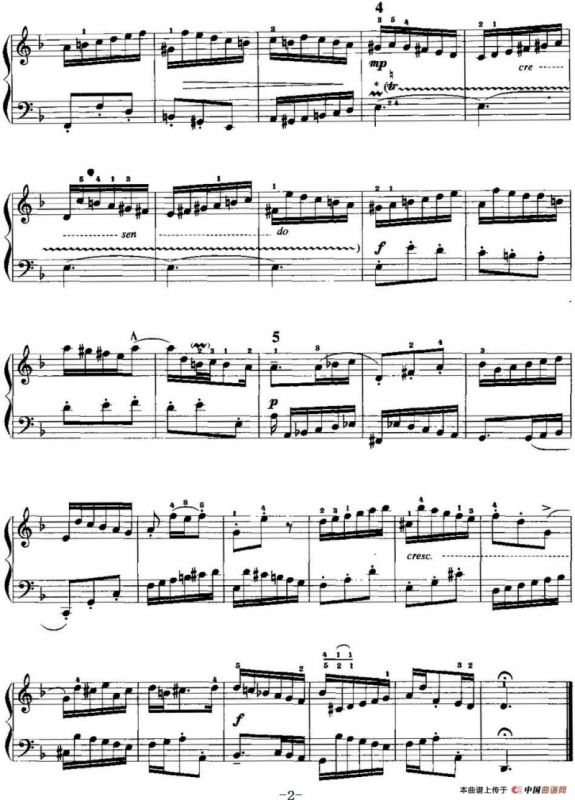 手风琴复调作品：d小调二部创意曲